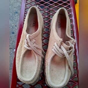 Zara Men Beige Moccasin Shoes